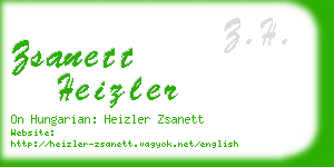 zsanett heizler business card